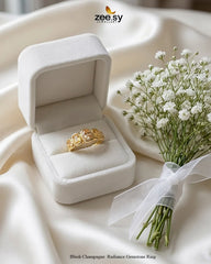 Zeesy-Blush Champagne Radiance Gemstone Ring