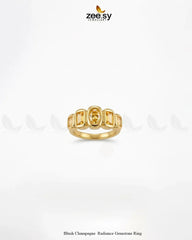 Zeesy-Blush Champagne Radiance Gemstone Ring