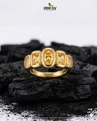 Zeesy-Blush Champagne Radiance Gemstone Ring
