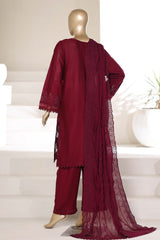Sada Bahar Stitched 3 Piece Chikankari 3D Laser Work Suit-CK-03 FALSA