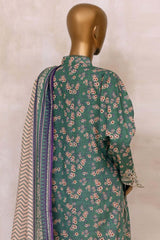 Sada Bahar Stitched 3 Piece Emb Cutwork Khaddar Collection'2023-CW-7888-Green