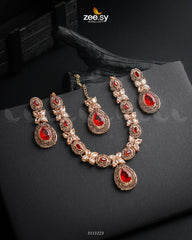 Cassin's Necklace Set Red - Zeesy Jewellery