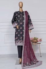 Sada Bahar Stitched 3 Piece Printed Lawn Vol-02 Suit-PR-9515-Black