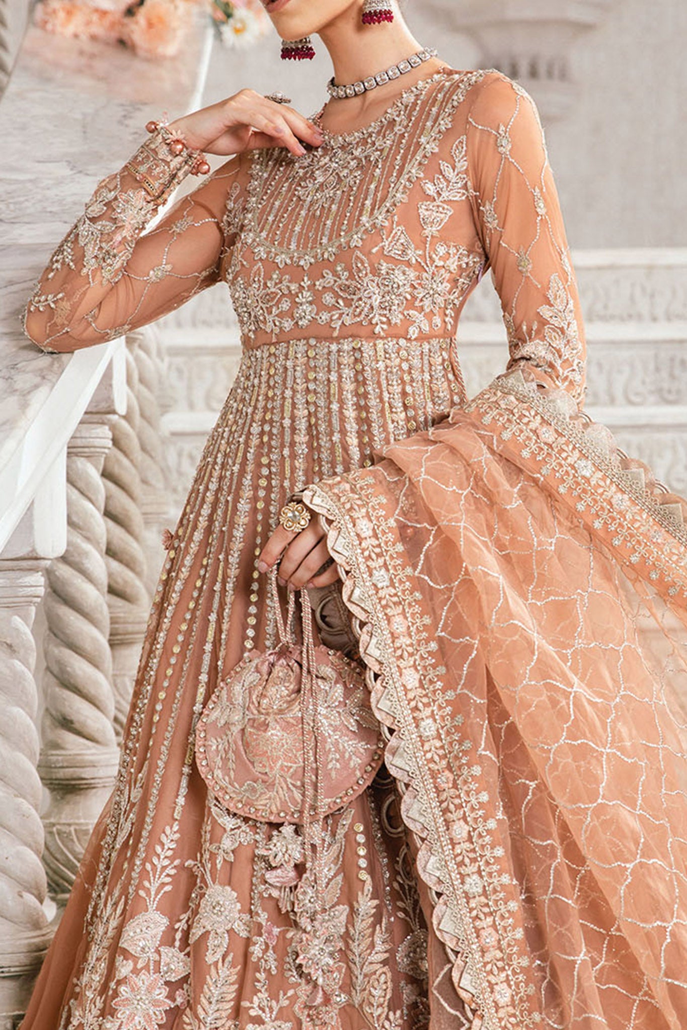 Mbroidered By Maria B Unstitched 3 Piece Luxury Formals Eid Edition Collection'2024-BD-2804