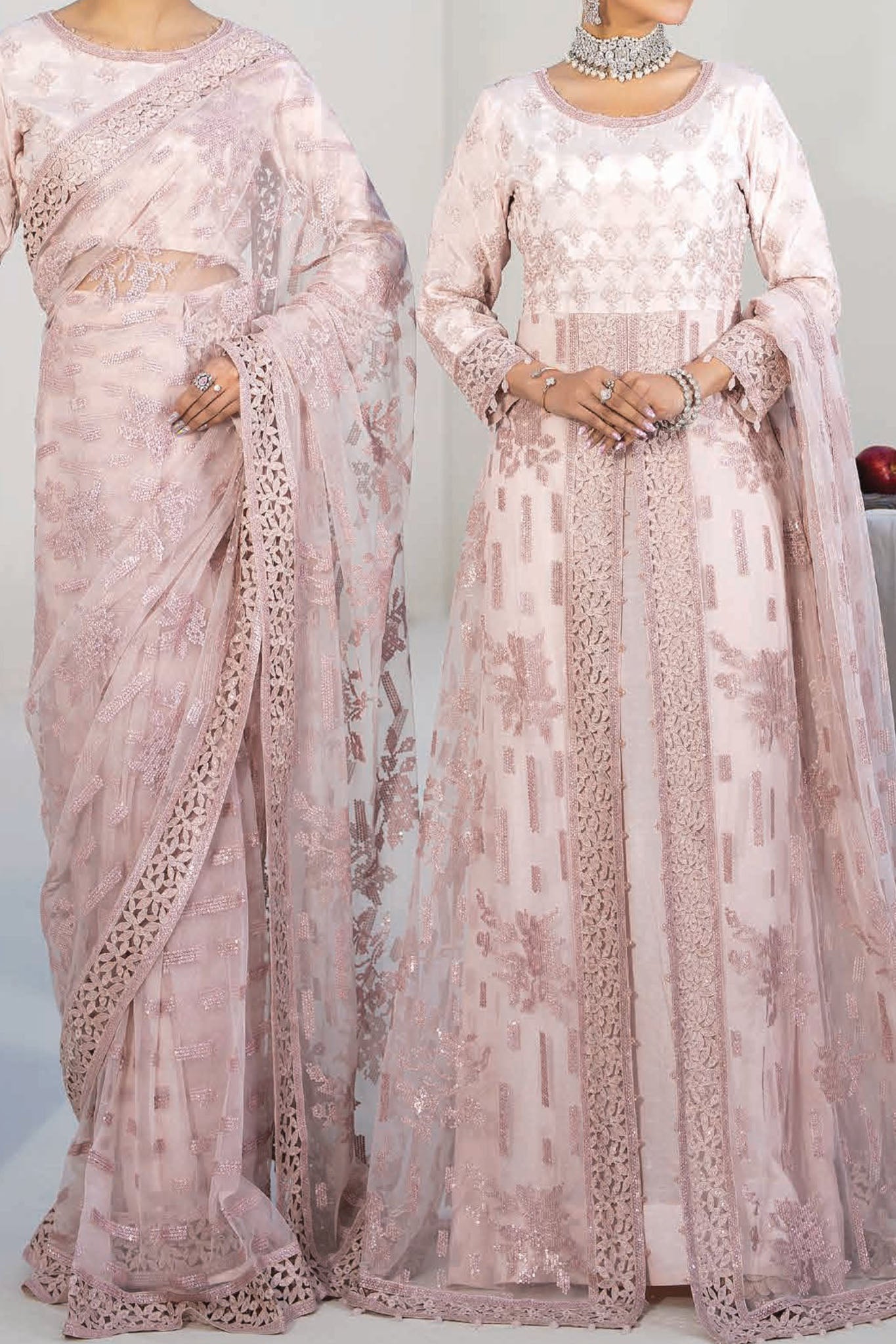 Aaraish By Lavish Premium Unstitched 3 Piece Luxury Formals Collection'2024-D-06-Peaceful Pink