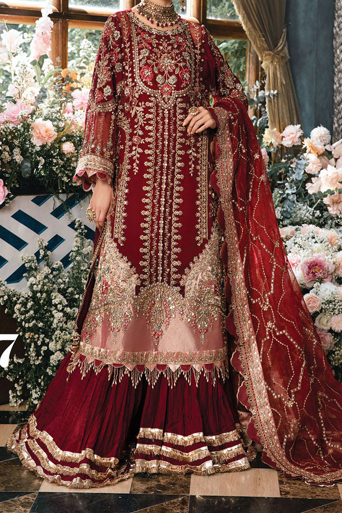 Mbroidered By Maria B Unstitched 3 Piece Luxury Formals Eid Edition Collection'2024-BD-2807
