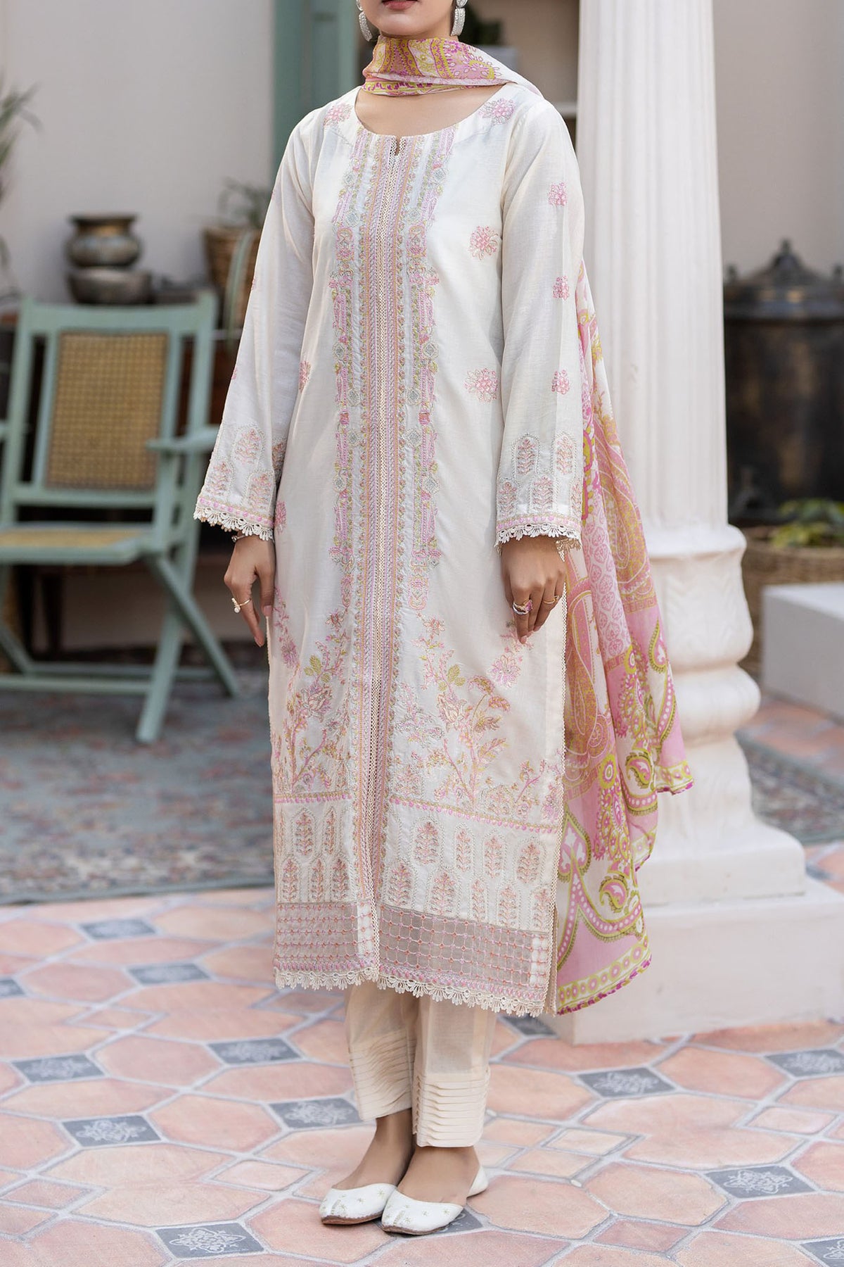 Adan's Libas Lawn By Zia Unstitched 3 Piece Emb Lawn Collection'2024-D-07