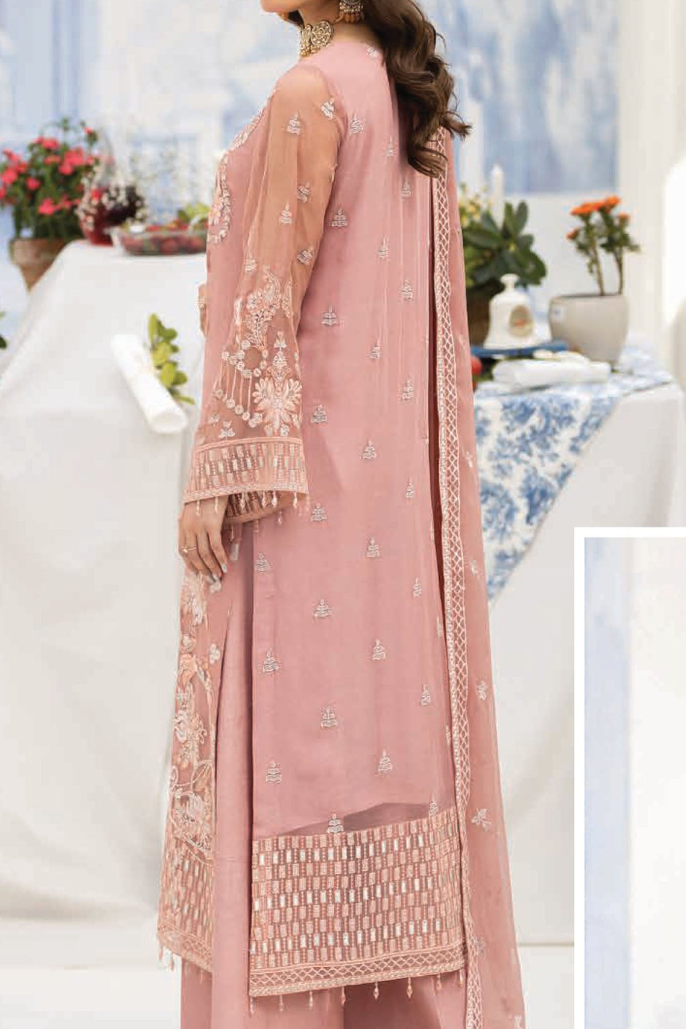 Aaraish By Lavish Premium Unstitched 3 Piece Luxury Formals Collection'2024-D-08-Peach