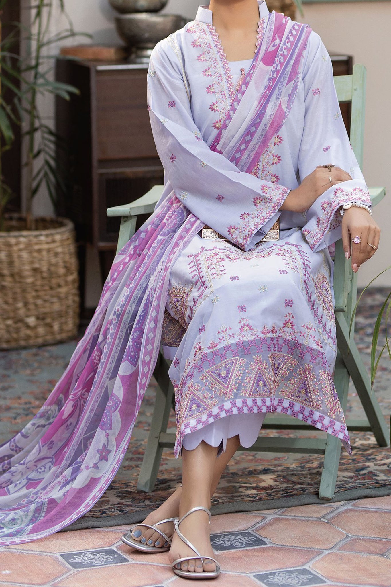 Adan's Libas Lawn By Zia Unstitched 3 Piece Emb Lawn Collection'2024-D-08