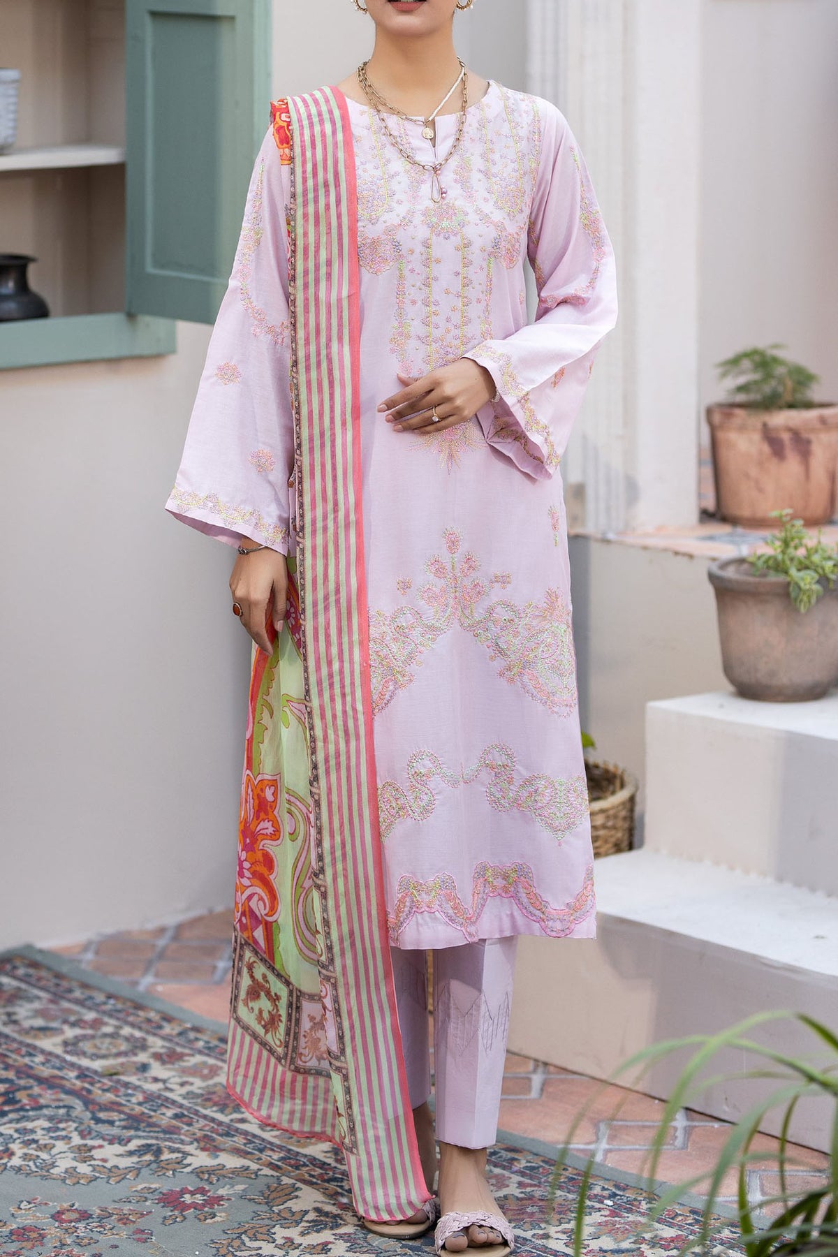 Adan's Libas Lawn By Zia Unstitched 3 Piece Emb Lawn Collection'2024-D-10