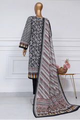 Sada Bahar Stitched 3 Piece Printed Lawn Vol-02 Suit-D-12-Black