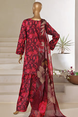 Sada Bahar Stitched 3 Piece Printed Lawn With Farshi Shalwar Suit-D-240-Falsa