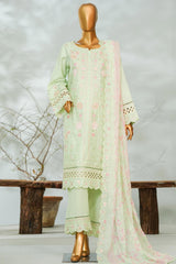 Bin Saeed Stitched 3 Piece Luxury Applique Kari Lawn Suit-D-2812-PISTA