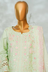 Bin Saeed Stitched 3 Piece Luxury Applique Kari Lawn Suit-D-2812-PISTA