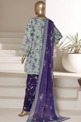 Malika By Sada Bahar Stitched 3 Piece Emb Lawn With Shalwar Suit-D-5082-GREEN