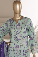 Malika By Sada Bahar Stitched 3 Piece Emb Lawn With Shalwar Suit-D-5082-GREEN