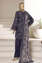 Malika By Sada Bahar Stitched 3 Piece Emb Lawn With Shalwar Suit-D-5091-BLUE