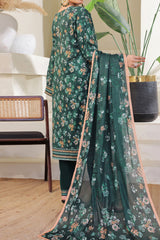 Aizal Stitched 3 Piece Printed Lawn Suit-A-P-652-GREEN