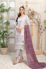 Afsaneh by Tawakkal Semi Stitched 3 Piece Jacquard Lawn Collection'2023-A-8863