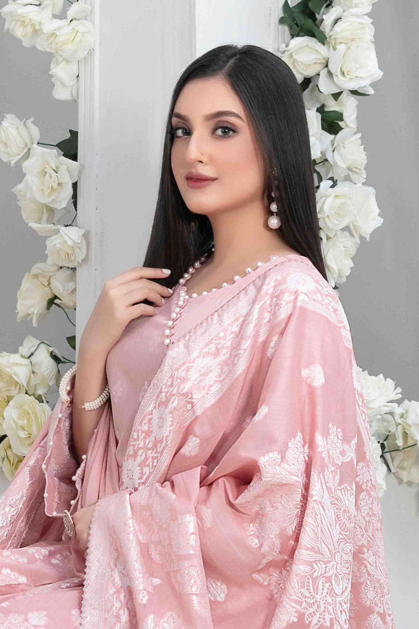 Afra by Tawakkal Unstitched 3 Piece Broshia Banarsi Lawn Collection'2023-A-9207