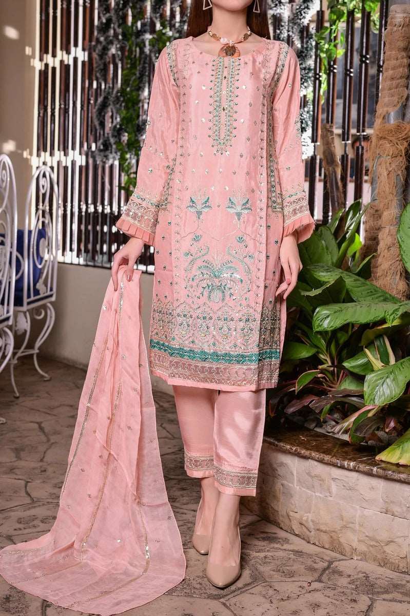 Aainahh by Amna Khadija Stitched 3 Piece Eid Lawn Vol-22 Collection'2022-AF-20-Pink
