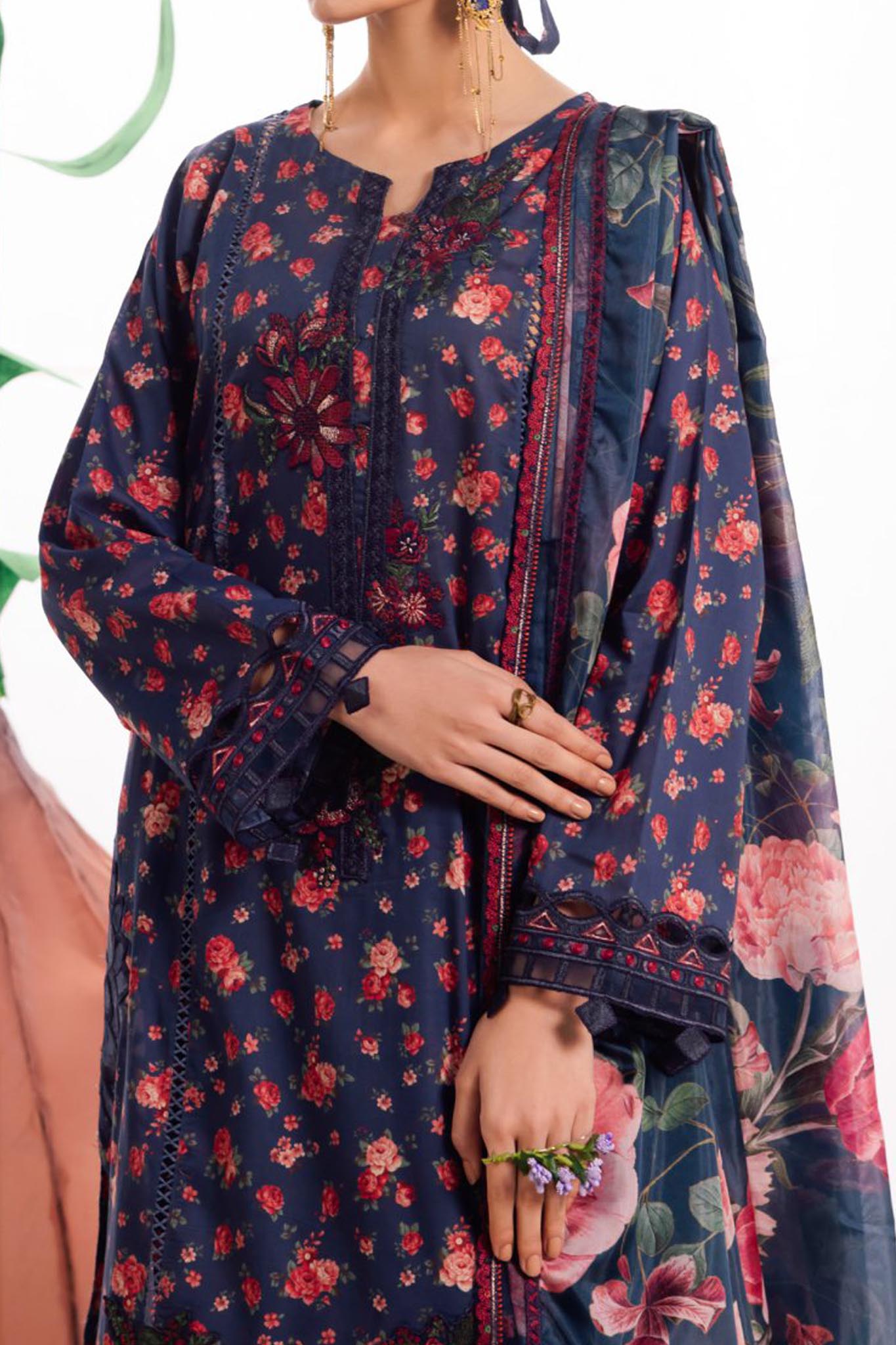 Dahlia by Iznik Unstitched 3 Piece Printed Lawn Collection'2024-DL-07-Meadow
