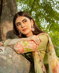 Gul Bahar By Inara Stitched 3 Piece Summer Suit-CAMELLIA DR-10