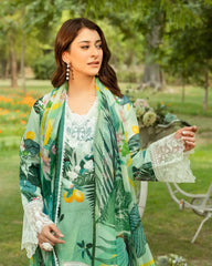 Gul Bahar By Inara Stitched 3 Piece Summer Suit-TROPICAL GARGEN DR-05