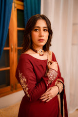 Omal By Komal Stitched 3 Piece Formals Suit-RAQEEB