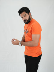Mercato Round Neck Orange Shirt