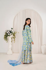 Feathers Unstitched 3 Piece Digital Printed Lawn Summer Suit-CHROMEX-FT706