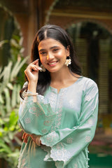 Tng By MD Stitched Bahar Collection-Baharaan (AquaMarin)