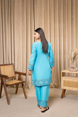 Zoya Zafar Stitched 2 Piece Cotton Suit-DASTOOR