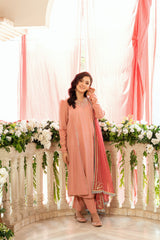 Baat Pakki Omal by Komal Stitched 3 Piece Dobby Suit-Ayla