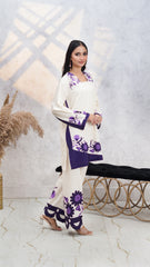 Premier Essence By Neesh Stitched Co Ords Summer Suit-Fondent - 2 Piece