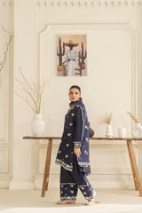 Zoya Zafar Stitched 3 Piece Silk Suit-Farshi Shalwar 03