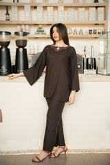 Zouj Stitched Co Ords Spring Solids Suit-Drizzle