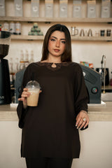 Zouj Stitched Co Ords Spring Solids Suit-Drizzle