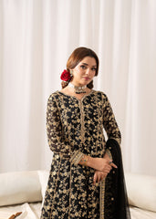 Rehana By Al Harir Stitched 3 Piece Formals Suit-AH013-Rehana-Black