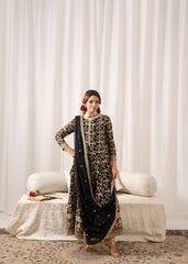 Rehana By Al Harir Stitched 3 Piece Formals Suit-AH013-Rehana-Black