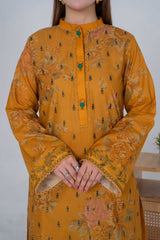 Aayra Stitched 3 Piece Emb Lawn Suit-LL007SP1-MUSTARD