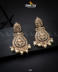Dilnaz Jhumka Golden Champagne - Zeesy Jewellery