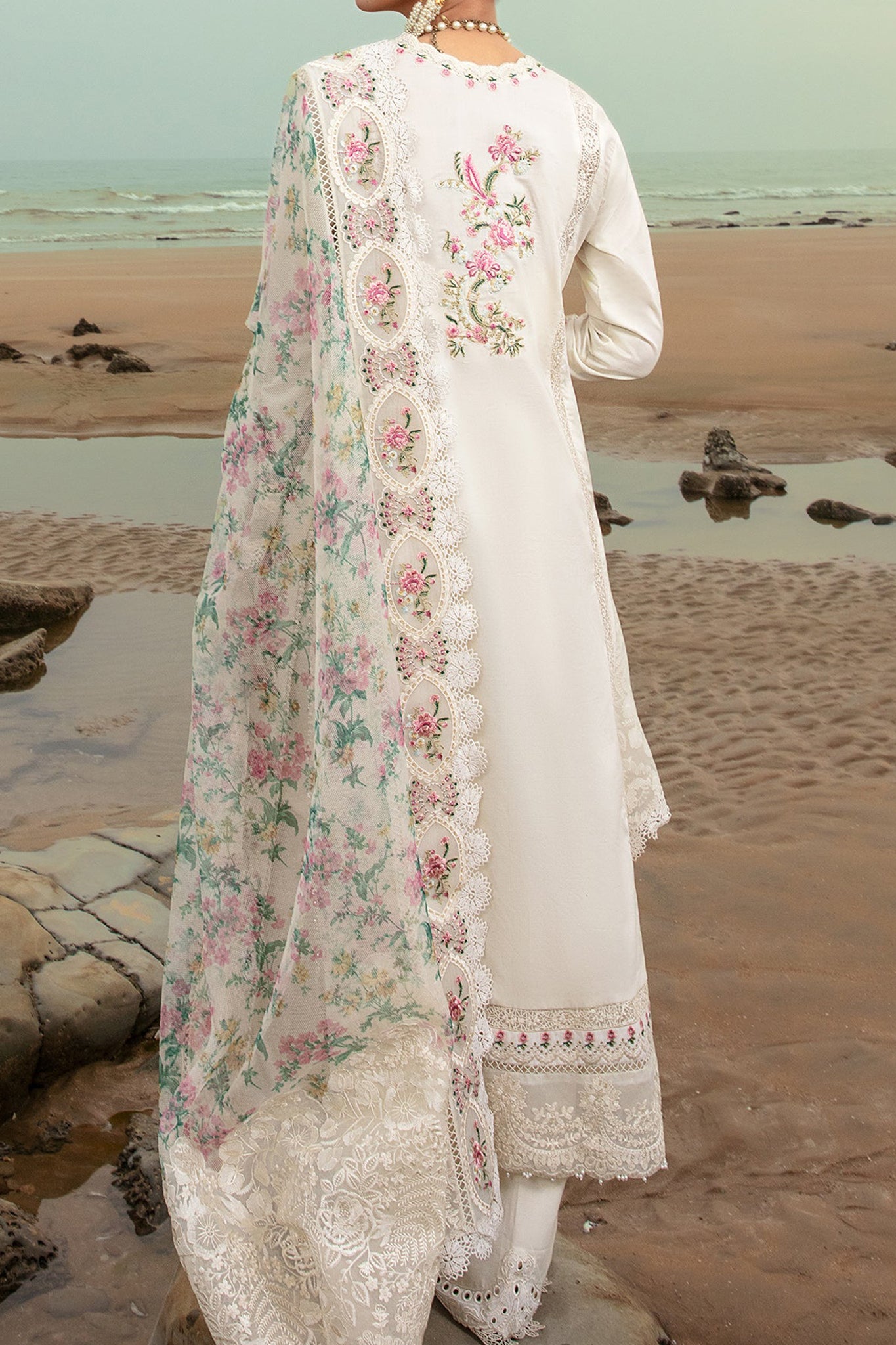 Saira Shakira By Crimson Unstitched 3 Piece Luxury Lawn Collection'2024-Doves Song Cloud
