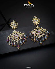 EARRINGS-0297 Purple - Zeesy Jewellery