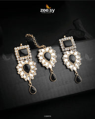 EARRINGS-0461 Black - Zeesy Jewellery
