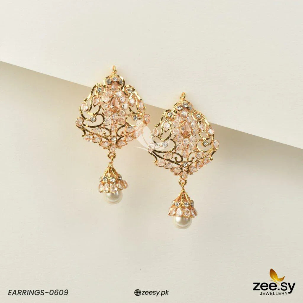 EARRINGS-0609 Champagne - Zeesy Jewellery
