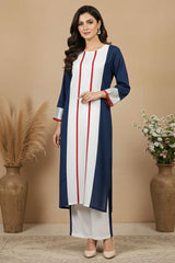 Brandlo Stitched 2 Piece Suit-ELEGANT KURTI V.IVORY