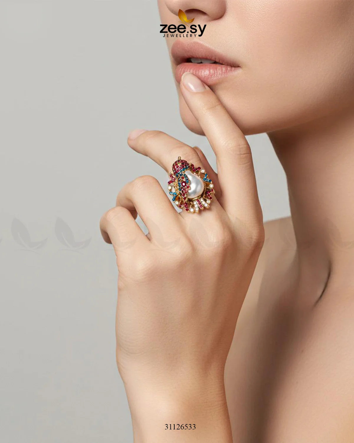 Embellished Turkish Fancy Ring - Zeesy Jewellery