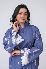 Preet Print Edit By Suitsu Stitched Summer Suit-Blue Meadow