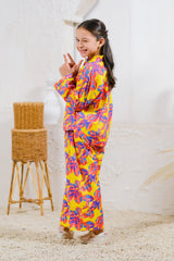 Sprinkles Stitched 2 Piece Summer Co Ord Sets Kids Suit-Tropical Blaze